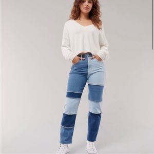Patchwork Hollister denim jeans 🩵